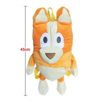 45 cm Kawaii Bluey Anime periferinė pliušinė kuprinė, laikymo krepšys, kompanionas žaislai, bingo, vaikų lauko mokyklinis krepšys pliušinės lėlės dovanos