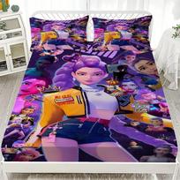 K-Pop D-Demonų Medžiotojų paklodė su gumyte iš Personalized namų dekoravimui, individualizuojamas pasidaryk pats lovos užvalkalas su gilia kišenėle ir 2 užvalkalais pagalvėms 90x200x25cm 3pcs