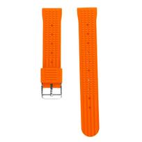 FKM gumos gofruota laikrodžio apyrankė 18mm 20mm 22mm Fluoro kaučiuko Universalus Nardytojo Vandeniui atspari Patogi Sportinė Greito atsegimo Laikrodžio apyrankės 18mm oranžinė