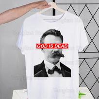 Dievas mirė Friedrichas Nietzsche Nihilistinės T-marškinėliai Marškinėliai Viršutiniai drabužiai Dizainas Trumpomis rankovėmis Harajuku Vyras Estetinis Anime T-marškinėliai S
