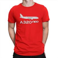 2025 naujas modelis Airbus Kūrybiniai marškinėliai vyrams A320 neo Kontūras Apvalus kaklas Pagrindiniai marškinėliai Drabužiai dovanai Streetwear S