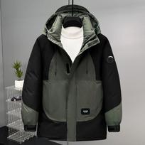 Didelių dydžių 4XL-11XL madingas žieminis vyriškas paltas su gobtuvu, kasdienis, laisvo kirpimo, storas, šiltas, didelio dydžio viršutinis drabužis, vyriškos striukės 4XL armijos žalia spalva