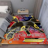 Pokémon Umbreon Nachtara Kortelė Didelis Kilimas Miegamojo Svetainės Dekoravimui Vyro Urvas Lovos Spintelės Kilimas Svetainės Sofos Grindų Kilimėlis 50X80CM