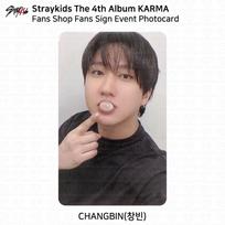 Stray Kids 4-asis albumas Karma FANS Shop gerbėjų autografų sesija fotokortelė KPOP K-POP Changbin