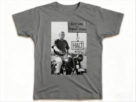 Steve McQueen Didysis pabėgimas Grafinis spaudinys Ruduo Prabangus prekės ženklas Medvilniniai vyriški ir moteriški marškinėliai Trumpomis rankovėmis Gatvės S