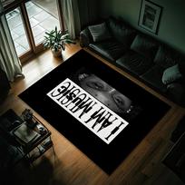 Hip Hopas Playboi Carti Aš Esu Muzika Spausdinamas Kilimas Svetainei Lovagaliui Neslystantis Plotas Kilimėlis Sofai Plaunamas Grindų Kilimėlis Namų Dekoras 40x60cm