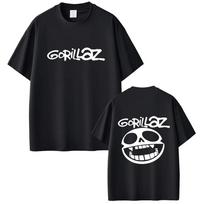 Geriausia žinoma roko grupė Gorillaz Grafiniai marškinėliai Vyrams Moterims Vintage Laisvalaikio Medvilniniai Marškinėliai Vyrams Hip Hop Mada Per dideli Gatvės stiliaus 3XL