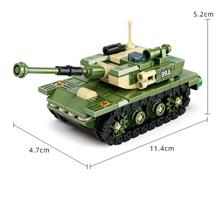 Karinis Antrojo pasaulinio karo MOC Armijos Tankas King Tiger 99A Pagrindiniai koviniai tankai M1A2 Tankas Kariai Konstruktoriaus kaladėlės Rinkinys Vaikams Žaislai