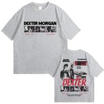Laisvalaikio medvilniniai vintažiniai marškinėliai Vyriška mada Ypač dideli Streetwear Riboto leidimo Dexter Morgan Bay Butcher marškinėliai Vyrams Moterims S white
