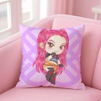 „KPop“ demonų medžiotojų pagalvės užvalkalas, karšto filmo rašto atspausdintas pagalvės užvalkalas anime gerbėjams, svetainės sofos ir miegamojo dekoro dovana 18x18Inch