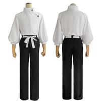 HOLOUN Jujutsu JJK Manga Anime Yuta Okkotsu Cosplay Kostiumas Perukas Striukė Juodos Kelnės Uniforma Rožinis Tinklelis Sintetinis Helovinas XS（old）