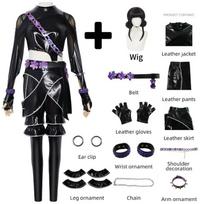 Rumi Zoey Mira Cosplay Cosplay Kostiumas Perukas Mergaitėms Juodas Auksinis Kostiumas Vaikų Helovino Šventė Vaidmenų Žaidimo Apranga S