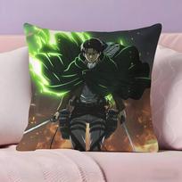 Attack on Titan Levi Ackerman Pagalvės užvalkalas Itin minkštas odai draugiškas audinys Debesies tipo komfortas ir paslėptas užtrauktukas 12x12Inch