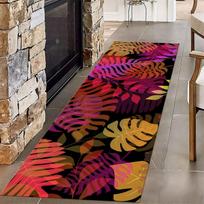 Žalias lapas Koridoriaus kilimas Boho Monstera 3D dizainas Virtuvės grindų kilimėlis Namų interjero minkštas neslystantis lapų rašto kilimas Svetainei 40X120CM