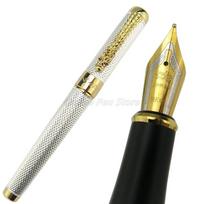 Jinhao 1200 Metalinis Auksinio Tinklelio Korpusas Drakono Klipas Platus Antgalis 0.7mm Rašiklis Biuro Mokyklos Rašymo Dovana Rašiklio Aksesuaras sidabras