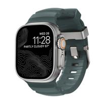 NAUJA Sportinė Silikoninė Apyrankė Apple Watch Ultra 3 11 10 9 8 7 6 SE3 Rūšiai Titano Metalo Apyrankės Dirželis iWatch 42mm 44 45 46mm 49mm Rūšiai 42 44 45MM