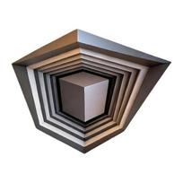 2 vnt. 3D optinės iliuzijos kampinės sienos lipdukas Nuimamas lipdukas Grafinis sienos menas svetainei, miegamajam, namų dekoravimui A