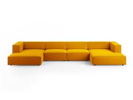 Minkštas kampas Cosmopolitan Design Arendal, geltonas