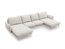 Minkštas kampas Cosmopolitan Design Panoramic Vienna C1, šviesios smėlio spalvos