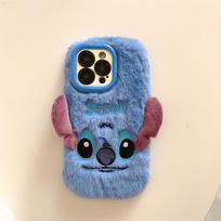 iPhone 11 12 13 14 15 16 Pro Max Plus pliušinis siuvinėtas 3D animacinis Dygsniukas telefono dėklas apsauginis dangtelis su anga laikikliui iPhone 14