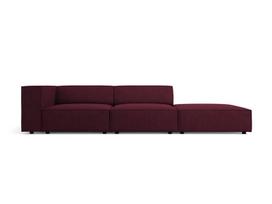 Dešininė sofa Cosmopolitan Design Arendal, violetinė