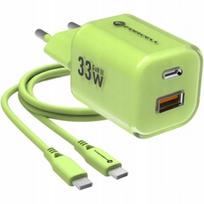 Forcell 33w Gan Usb-c/usb-a tinklo įkroviklis su 1m kabeliu