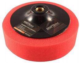 Poliravimo kempinė Kraft&dele 180mm, M14, 22 kg/m³, raudona