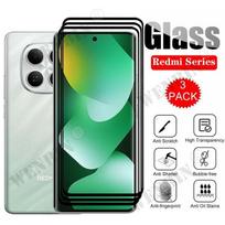 3 Pcs Tempered Glass For Redmi Note 15 / Note 15 Pro / Note 15 Pro Plus 4G 5G Curved Full Cover Screen Protector Redmi note 15 skaidri