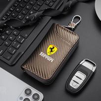 Anglies pluošto automobilio raktų pakabukas Unisex raktų dėklas Organizatorius Piniginė Ferrari F430 Stradale Roma 488 Spider SF90 LaFerrari Portofino