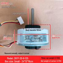 ZKFP-20-8-125 Universal Wall-Mount Fan Motor for TCL Air Conditioner Model ZWK465A000078