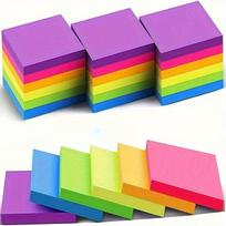 300 Pcs Colorful Fluorescent Wood Sticky Notes - Ideal For Highlighting Class Notes, Office Memos & Vocabulary Learning United States blue
