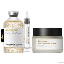 Sungboon Editor Šilko Peptidų Tirpstančio Siūlo Kėlimo Ampulė 60ml + Kremas 50ml Rinkinys (+Nemokama dovana) gray