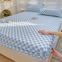 Medvilninis minkštas patalynės užvalkalas, čiužinio užvalkalas, storas dygsniuotas lovatiesis, elastingas paklodės. 90*200cm beige