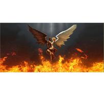 NAUJAS religijos angelas ir velnias deimantinis paveikslas deimantinis siuvinėjimas dervos grąžtas Visas apvalus deimantinis mozaikos paveikslas Kalnų krištolas Full Round 20x50CM
