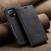 11 Lite 5G NE dėklas, skirtas Xiaomi Mi 11 Lite 5G NE 11i Cover Funda Xiomi 11 11T 12 Pro Odinė piniginė CASEME Atverčiamų kortelių lizdų dėklai Xiaomi Mi 11 Lite 5G juoda