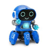 Šokių robotas elektrinis naminis gyvūnėlis Muzikiniai blizgantys žaislai 6 letenai Aštuonkojis Robotas Mokomieji interaktyvūs žaislai Vaikų žaislas Dovanų skaitmeninis augintinis mėlyna