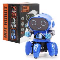 Šokiantis robotas žaislas elektrinis animacinis filmas Šešių nagų robotas šokantis muzika Lengva vaikams berniukui mergaitei žaislas dovana 1pc mėlyna