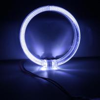 LED optinio pluošto angelinės akys DRL, skirtos Bixenon projektoriaus lęšiui priekinių žibintų halo žiedams bėgimo žibintai su vairuotojo priedais 80MM/2.5INCH balta