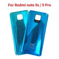 Nauja, skirta Xiaomi Redmi Note 9s Back Baterijos stiklo skydelis galinių durelių korpusas, skirtas Redmi Note 9 Pro Atgal 64MP Black No Lens