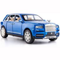 1/24 Scale Cullinan SUV modelio automobilio žaislas, cinko lydinio ištraukiamas žaislinis automobilis su garsu ir šviesa vaikams, berniukui, mergaitei 1/24-20x8.5x6.5cm mėlyna