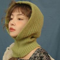 Kepurė Minkšta Y2k Moteriška megzta balaklava kepurė žieminė lauko unisex vyriška šilta ausų apsauga Šalikas Vilnonis megztinis Snood kepurė apykaklės gaubtas 56-58CM