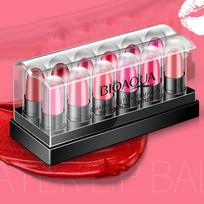 Delicate Woman Moisturizing 12vnt BIOAOUA ilgalaikiai vandeniui atsparūs ilgi lūpų dažai Lipnūs kosmetiniai ne lūpų dažai