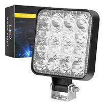 12V Vandeniui atspari LED darbo šviesos juosta Kvadratinis prožektorius 48W Darbinis žibintas Priekinis žibintas SUV Sunkvežimiui Be kelyje Naktinio vairavimo šviesa 1pcs balta