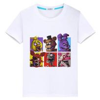 FNAF vasariniai marškinėliai 100% medvilnė trumpomis rankovėmis animacinis spaudas anime marškinėliai y2k vienas gabalas meškutis zuikutis pasididžiavimo marškinėliai berniukui viršūnės vaikiški drabužiai mergaitėms 100 balta