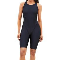 Charmleaks Moteriškas Boyleg One Piece Swimsuit Racerback Athletic Maudymosi kostiumas M juoda