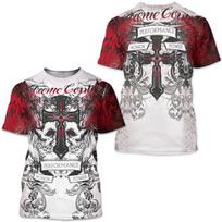 Archaic By Affliction Colisson vyriški marškinėliai Vintažinis 3D grafinis spausdinimas marškinėliai trumpomis rankovėmis Streetwear negabaritinių drabužių viršus XXL