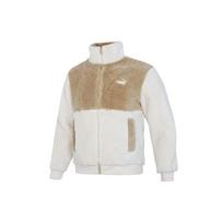 PUMA spalvų blokų šerpos šildomasis švarkas su stovinčia apykakle ir logotipu vyriškas švarkas baltas 848954-93 XS