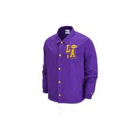 Nike NBA Courtside Los Angeles Lakers Logo Print Coach Jacket Men Outerwear Purple DB1440-504 S