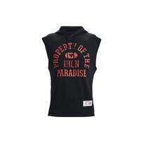 Under Armour Project Rock Grafinis Spaudinys Fleece Berankovė Hoody Krepšinio Liemenė Vyriški Viršutiniai Drabužiai Juoda 1367034-001 L