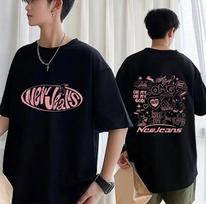 Didesnio dydžio unisex suknelė Nauji Džinsai Bunny Grafiniai marškinėliai Madingi Harajuku marškinėliai Unisex Moteriški Kpop trumpomis rankovėmis medvilniniai marškinėliai Unisex L